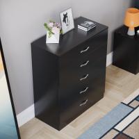 Muebles para Dormitorio Riano Soporte Único de Metal, 5 Asas y Corredores Plata y Negro - details 4