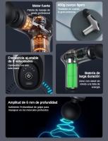 Pistola de Masajes Portátil con 4 Cabezales para Relajación y Recuperación - details 2