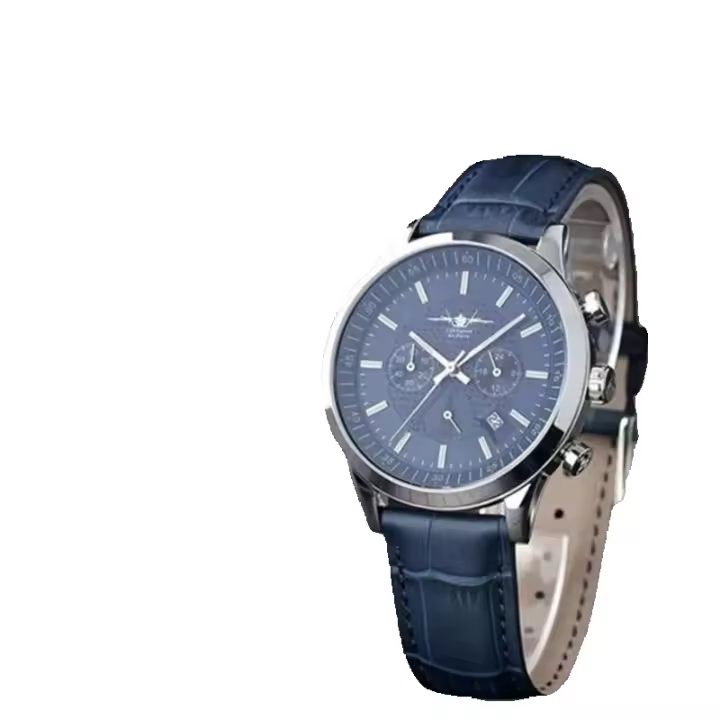 DUGARY Reloj Deportivo de Cuarzo Cronómetro de Moda de Acero Inoxidable Luminoso Estilo Piloto 40mm - 1