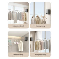 Tendedero retráctil para interiores y exteriores, líneas de secado invisibles para balcón, colgador de ropa que ahorra espacio, 4,2 m - details 1