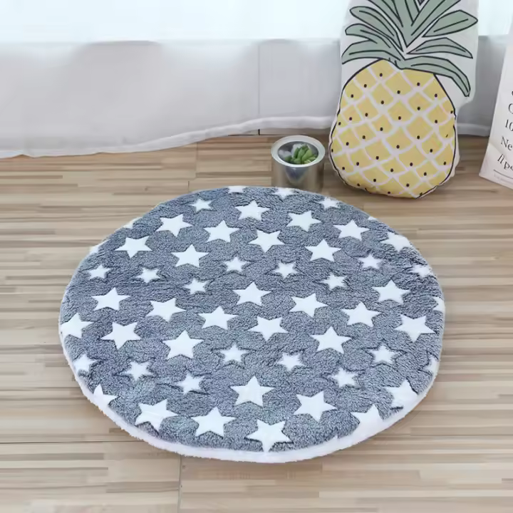 Cama redonda de doble cara para mascotas, cojín plegable lavable, manta suave y cálida para gatos, accesorios para perros - 1