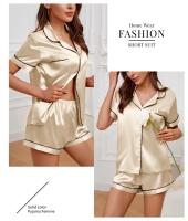 Conjunto de pijamas de satén para mujer, Tops y pantalones cortos con botones, traje de pijama de 2 piezas, ropa de dormir para mujer, ropa de descanso para verano - details 16