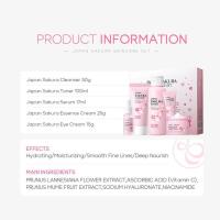 5/3 piezas/set Sakura sets de cuidado de la piel Suero Tónico Limpiador Protector solar Crema para ojos Regalo Producto de cuidado facial - details 3