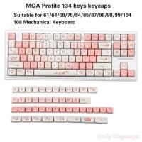 NEW PBT Sakura Theme MOA Profile EN JP Korean Keycaps for Cherry Gateron MX Switches nical Keyboards - details 3