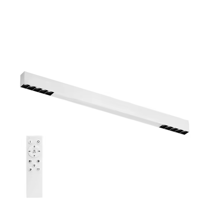 CBJKTX Luz de techo LED Blanca 25W Lámpara de sala de estar moderna Lámpara de escritorio larga regulable con control remoto 80CM para dormitorio - 1