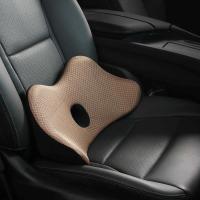 Ortesis viscoelástica para respaldo de coche, asiento, silla, oficina, siesta, almohadilla de masaje negra - details 5