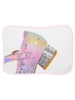 Zapatos de tacón alto para niños, calzado versátil de cuero con lentejuelas, Arco Iris, lazo, Princesa, fiesta, boda, primavera y otoño - details 11
