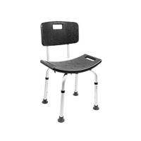 Silla Ducha Personas Mayores con Asas, Taburete Baño Regulable, Antideslizante, Negra, Montaje sin Herramientas - details 9