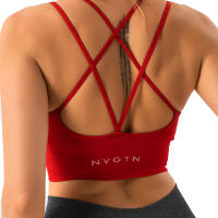 Nvgtn-Sujetador sin costuras para mujer, Top de licra, elástico, transpirable, realce de pecho, ropa interior deportiva de ocio - details 11