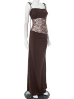 Nuevo Modelo Vestidos Elegantes con Recortes para Mujer, Sexy con Tirantes Finos, Vestido de Fiesta de Vacaciones con Parches, Verano 2025 sin Espalda - details 44