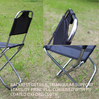 Silla Plegable de Camping Portátil Capacidad de 242 LBS Ideal para Acampar, Viajar, Picnic, Senderismo - details 2