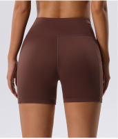 Pantalones Cortos De Deporte Para Mujer, Pantalones De Yoga De Cintura Alta Con 2 Bolsillos Laterales, Mallas Cortas De M - details 9