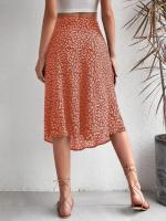 Mujeres 2025 Verano Primavera Boho Faldas largas Vestido Estampado floral Cintura elástica División Sexy Una línea Playa Maxi Falda - details 2