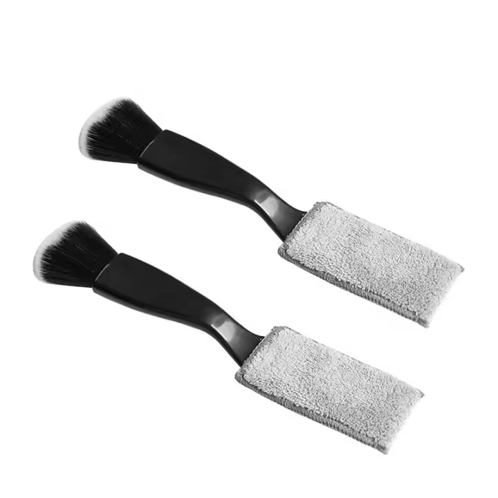 2Pack Double Head Brush for Car Clean,2 in 1 Car Duster for Detailing Interior,Car Air Vents Dashboard Screen Clean Brush - 1