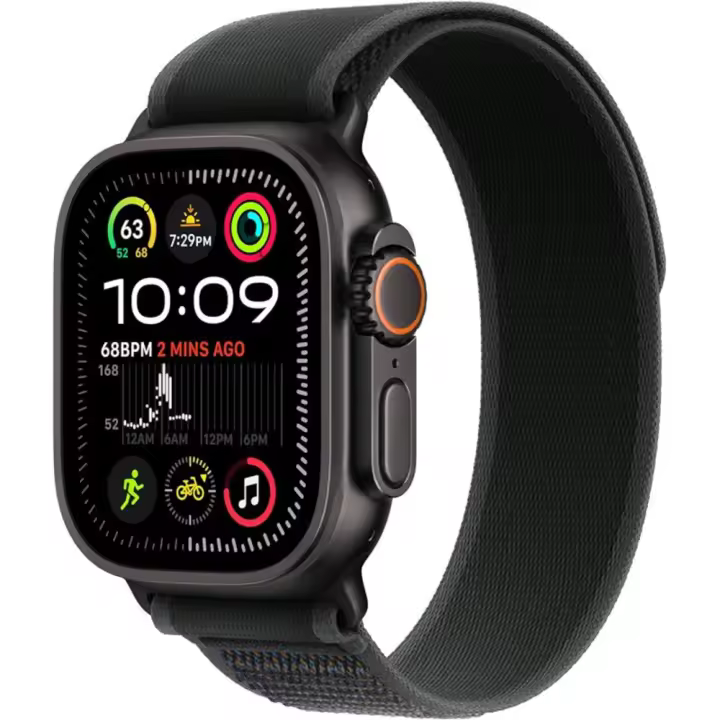 Apple Watch Ultra 2 GPS Celular 49 mm CA Titanio con Correa Trail Loop Negro Talla S/M - 1