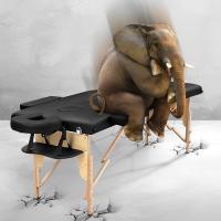 Camilla de masaje plegable para cosmética: mesa de masaje de madera de 2 zonas, mesa de masaje móvil, banco de masaje para fisioterapia y tatuaje - details 3
