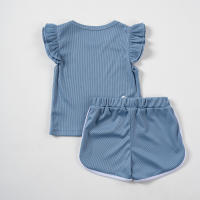 Conjunto De Verano Para Bebé Niña 2024 Shorts Y Camiseta Cómodo Transpirable Ropa De Casa Estilo Casual Sin Mangas Cuello Redondo - details 37