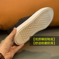 Zapatos casuales de cuero vacuno rayado a mano de alta gama para hombre - details 9