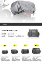 Rhinowalk-bolsa para portaequipajes para motocicleta, impermeable, 19L-80L, ampliable, gran capacidad, para viaje, equipaje trasero, para la mayoría de las motocicletas - details 9