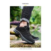 Zapatos De Deporte Para Hombre Con Hebilla Giratoria Cómodos Y Antideslizantes Talla Grande Color Sólido Cuero Artificial Mocasines De Senderismo Estilizados - details 7