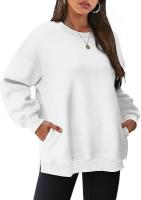 Sudadera holgada de manga larga con cuello redondo para mujer - details 10