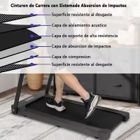 Cinta de Correr Plegable Motor sin escobillas, Velocidad Ajustable hasta 10-12km/h, Potencia de 980-1200W, Superficie de Carrera 40x110cm, Viene con una pulsera deportiva de monitor de frecuencia cardíaca, Peso máx. 130 kilos. - details 3