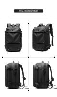 Mochila de compresión al vacío para hombre, bolsa de viaje para portátil de 17,3 pulgadas, gran capacidad, apta para negocios, escuela y uso al aire libre, viajes, bandolera, multifunción - details 11