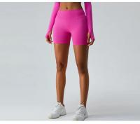 Pantalones cortos de Yoga de cintura alta para mujer, ropa deportiva informal para entrenamiento, levantamiento de glúteos, gimnasio, correr - details 1