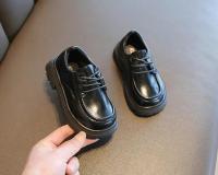 Zapatos de Cuero Negro Moda Clásica para Bodas y Fiestas Suela Gruesa Adecuados para Niños y Niñas - details 11