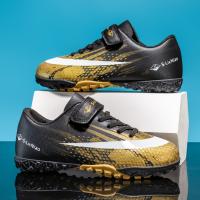 Zapatos de Fútbol para Niñas y Niños Rojos, Cierre de Velcro, Entrenamiento de Futsal, Uso al Aire Libre - details 10