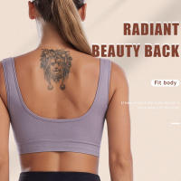 Sports bra women solid color fitness top gym yoga athletic tight workout soft brassiere padded - details 9