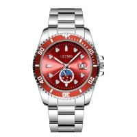 Reloj Deportivo de Acero con Correa de Cuero de Lujo Reloj de Cuarzo con Calendario para Hombres - details 6