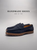 Mocasines de alta gama, cuero genuino, piel de vaca de primera capa, zapatos de moda hechos a mano con un pedal. - details 14