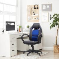 Silla de Escritorio de Oficina Ergonómica Regulable con Ruedas, Azul, 79 x 65 x 33 - details 1