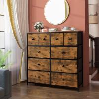 con 10 cajones de tela, cómoda para dormitorio, mueble de almacenamiento, muebles de dormitorio, cómoda para cocina, oficina, pasillo, mueble para TV con cajones - details 1