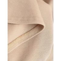 Vestido básico de manga corta de color sólido ajustado de estilo europeo y americano para mujer con cintura y cuello medio alto delgado Empalme de una palabra falda de swing grande - details 14