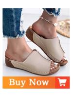 Sandalias de Verano Deslizables para Mujer Zapatillas de Pisa Casuales con Tacón de Cuña para Caminatas y Fiestas - details 5
