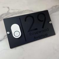 Placa de Dirección de Casa Moderna de Acrílico Gris Brillante Personalizada para Decoración de Pared Ideal para Meubles y Hardware - details 16
