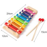 Juego de 5 Juguetes Educativos de Madera para Bebés y Niños, Xilófono de 8 Notas, Reloj, Gusano, Torre Arcoíris y Laberinto de Bol - details 2