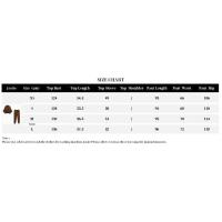 Conjunto de Camiseta y Pantalón Ouwu Estilo Retro Marrón para Primavera y Verano - details 0