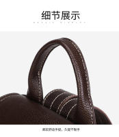 Mochila de cuero genuino para mujer, bolso de moda, bolsas de viaje antirrobo, estilo urbano, plegable, de cuero suave, bolso trasero vintage, bolsas impermeables, estilo punk, personalidad callejera - details 12