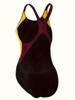 Traje De Baño De Una Pieza De Color En Contraste, Trajes De Baño Con Cuello Redondo De Corte Alto Sin Espalda, Trajes De Baño Y Trajes De Baño - details 4