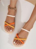 Sandalias de suela plana para mujer, zapatillas geniales, cuerda de cáñamo de imitación, suela de cáñamo falso, tira de franela, zapatillas cruzadas - details 10