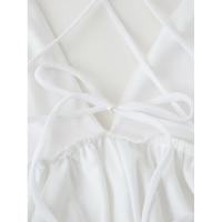 Vestido de tirantes estilo vacacional con espalda descubierta y lazo versátil clásico de moda para mujer personalizado nuevo - details 13