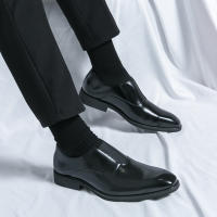 Zapatos Formales para Hombres Color Sólido, Tacón Bajo, Comodidad y Moda en Cuero de Juventud Transpirable - details 13
