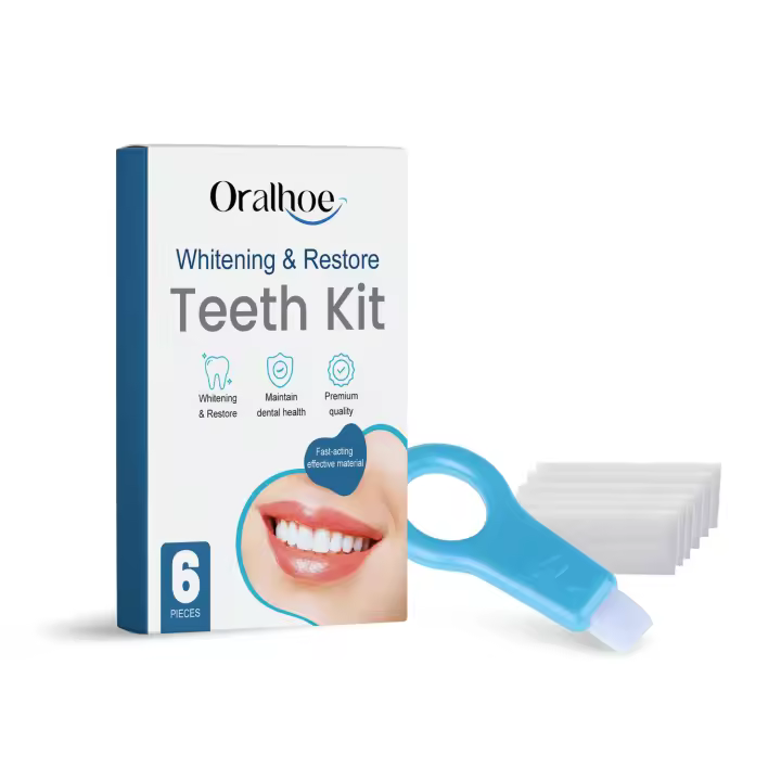 Kit de reparación dental para blanquear, eliminar manchas negras, dientes amarillos y limpiar con esponja - 1
