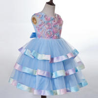Vestido de Princesa para Niñas con Capas de Tul y Mangas Abullonadas para Boda, Presentadora o Actuación de Piano - details 12
