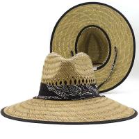 Simple trabajo hecho a mano mujeres hombres playa sombrero para el sol al aire libre ancho Jazz Panamá paja salvavidas mujeres sombrero de verano - details 4