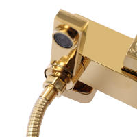 Sistema de ducha de lluvia dorado con grifo, juego completo de ducha de acero inoxidable, cabezal de ducha de lujo | Altura ajustable | Ideal como regalo | Instrucciones en alemán - details 6