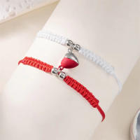 2 unids/set corazón romántico magnético atraer pareja para Mujeres Hombres moda cuerda trenzada pulsera a juego joyería de amistad - details 42